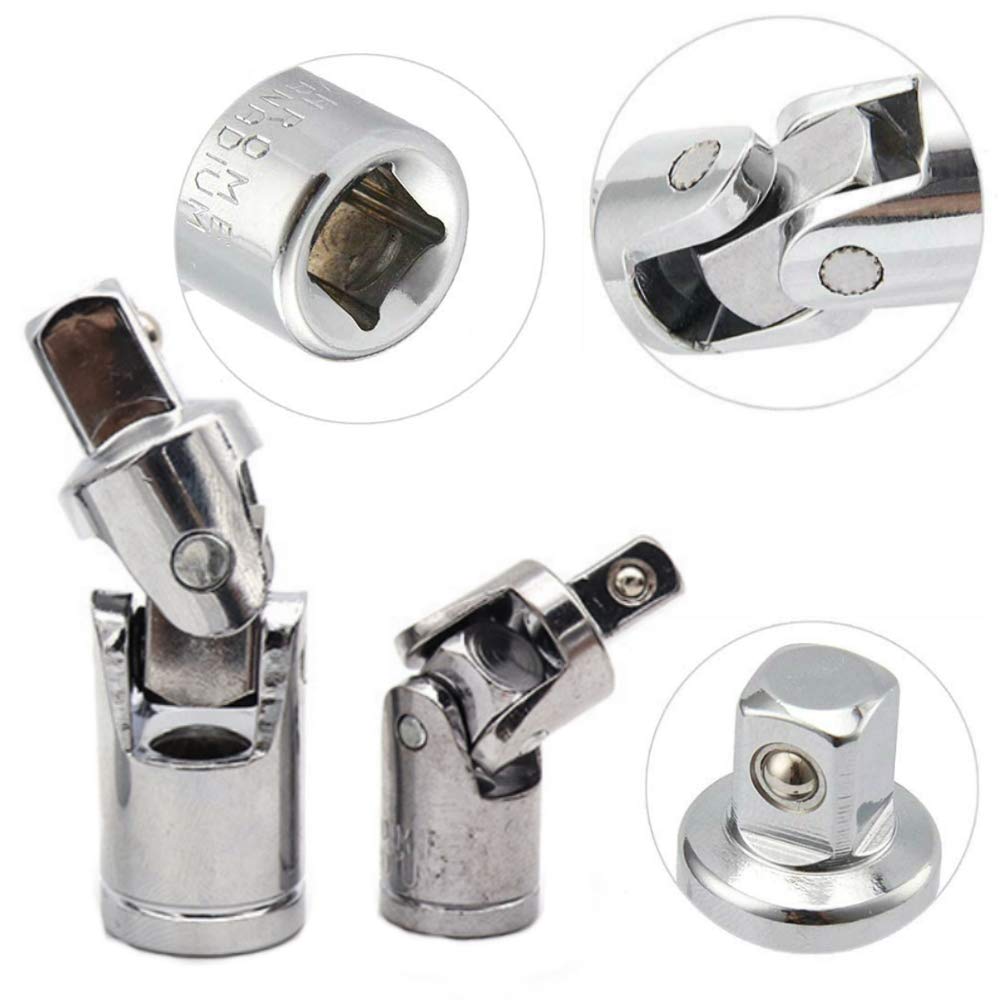 Amazon.co.jp: 2個入 ユニバーサルジョイントセット 銀色